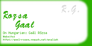 rozsa gaal business card